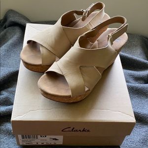 Clarks wedge sandal. Size 8.